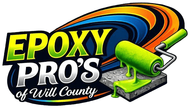 Illustrative graphic representing professional epoxy flooring installation services by Epoxy Pros Illinois